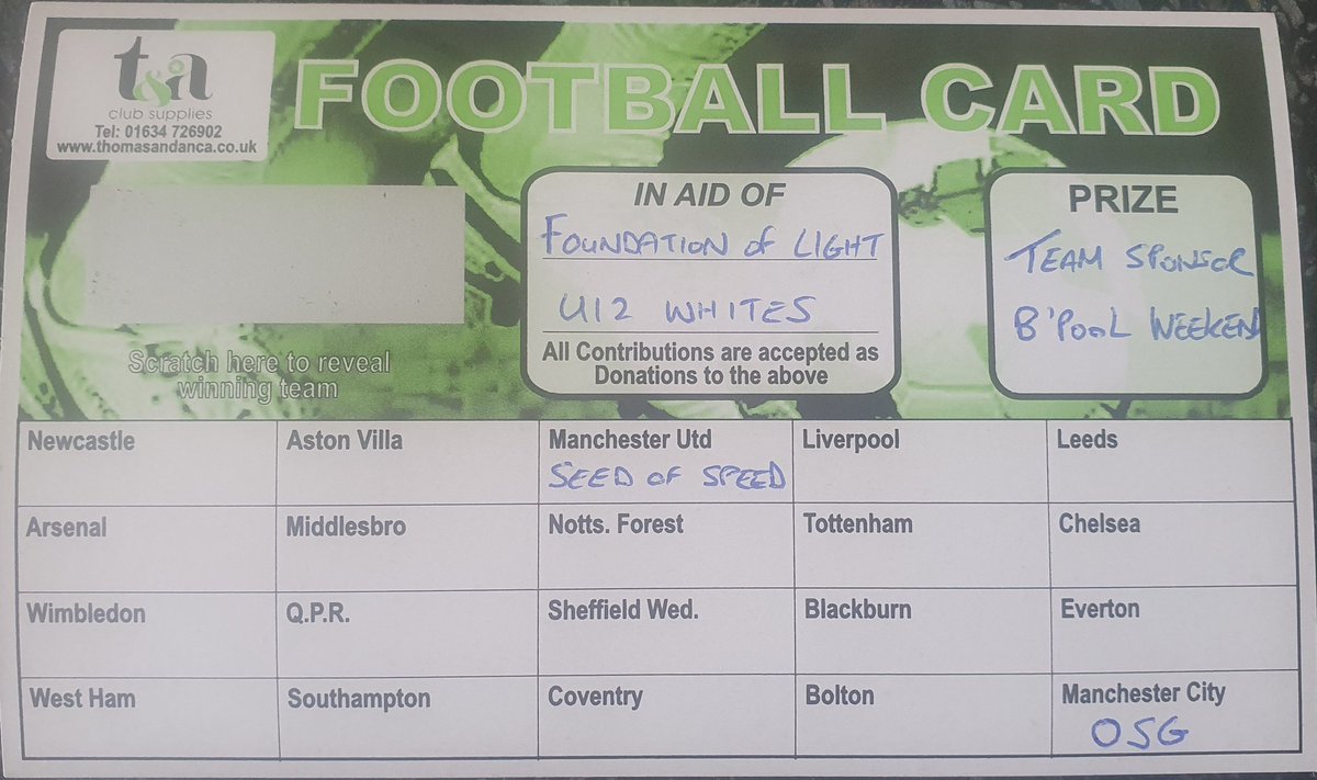 Jamiekwilson89's tweet photo. 𝗢𝘂𝗿 𝗨𝟭𝟮𝘀 𝗻𝗲𝗲𝗱 𝘆𝗼𝘂!

Our under-12s Foundation of Light team are looking for a sponsor for their Blackpool weekend.

£10 a team - the winner have their name / logo featured on the team’s hoodies on the trip! 17th-18th July https://t.co/id58WYAeR8