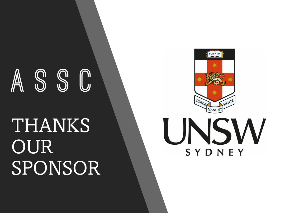 Only ✨ three ✨ days to go until ASSC2021! Thank you to our sponsor, UNSW, for supporting ASSC2021!