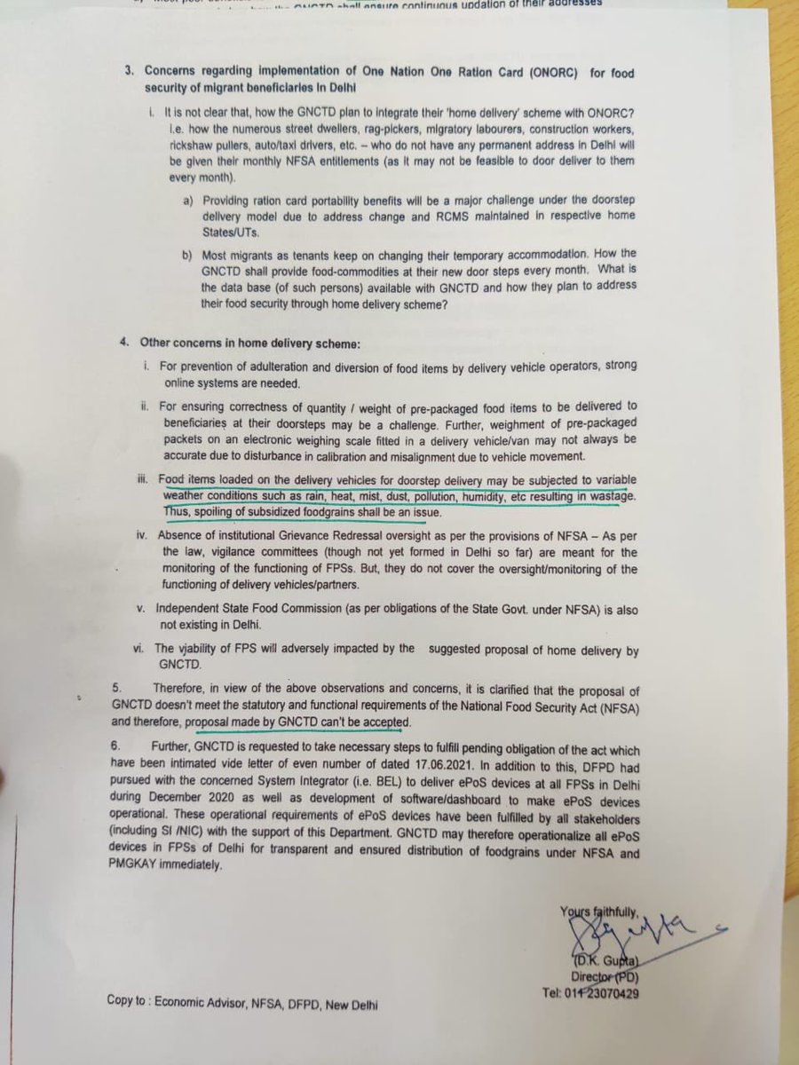 ग़रीबों का राशन घर पहुँचाने की <a href="/ArvindKejriwal/">Arvind Kejriwal</a> जी की योजना को रोकने के <a href="/PMOIndia/">PMO India</a> के दिलचस्प बहाने-
-लोग पतली गलियों में रहते हैं 
-बहुमंज़िला घरों में राशन कैसे पहुँचेगा
-राशनगाड़ी ख़राब हो सकती है, ट्रेफ़िक में फँस सकती है
-कोई अपना घर बदल लेगा
इसलिए योजना लागू नहीं होने देंगे