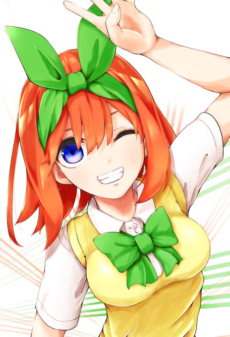 まんと。さんがTwitterに投稿した中野四葉(五等分の花嫁)のイラスト。