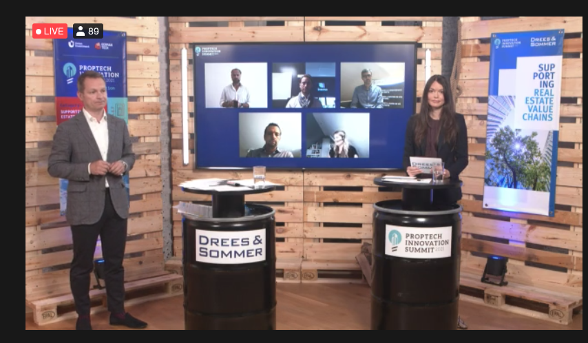 Konii_de's tweet image. Beim #PTIS21 diskutieren Norman Meyer und Nathanie Ursinus-Vasiliadis von @Drees_Sommer über Immobilien-Wertschöpfungsketten. Gäste auf dem Panel sind u. a. @SpinalCom @IMERSO3D @inperaofficial 
#PTIA21 #PropTechInnovation