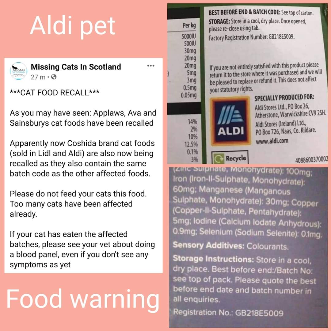 aldi cat food shortage