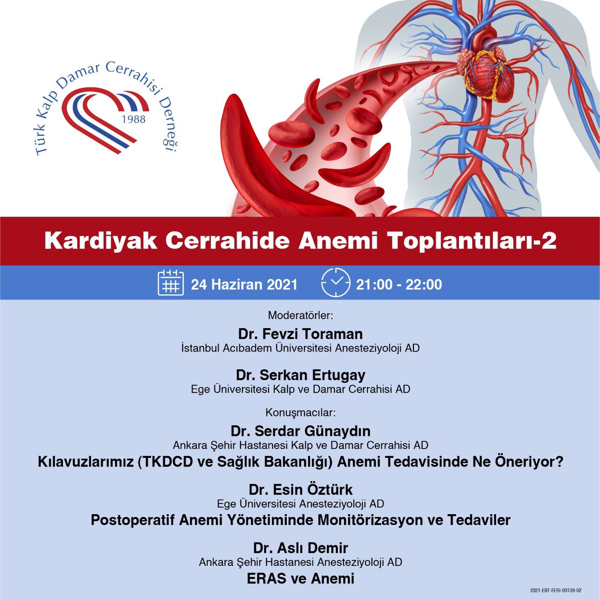 Türk Kalp Damar Cerrahisi Webinar: Kalp Cerrahisi ve Anemi (Turkish Society of Cardiovascular Surgery: Perioperative Anemia) tkdcd.tv #anemi #anemia #eras #cardiac #cardiacsurgery #patientbloodmanagement #blood #transfusion #kan #kannakli #transfüzyon <a href="/tkdcd/">tkdcd</a>