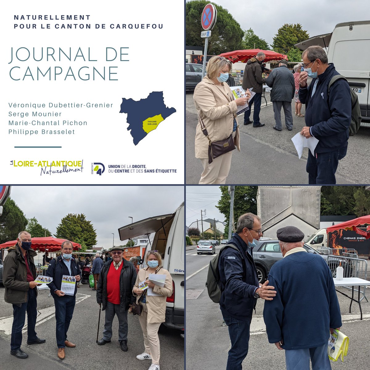 Équipe toujours mobilisée et présente ce matin sur le Marché de Thouaré-sur-Loire.
Venez voter dimanche prochain !!!

#CantonCarquefou #LaLoireAtlantiqueNaturellement #Democratie44