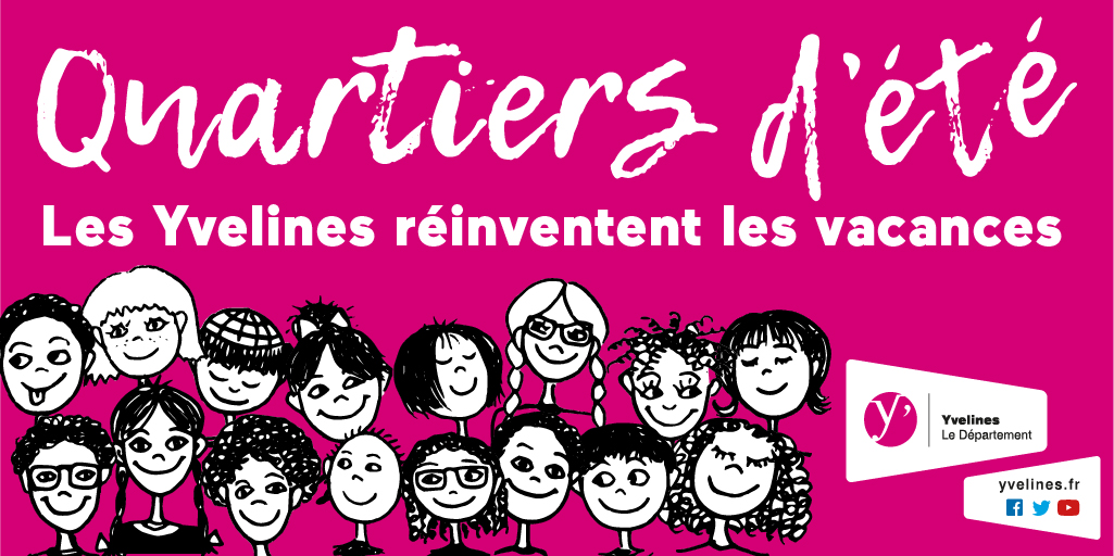 #QuartiersDété Le Département propose un programme de sorties "clé en main" pour la jeunesse ! Près de 45 activités ludiques et pédagogiques seront organisées du 7 juillet au 27 août.
Communes et associations des quartiers prioritaires, inscriptions sur : yvelines.fr/quartiers-ete