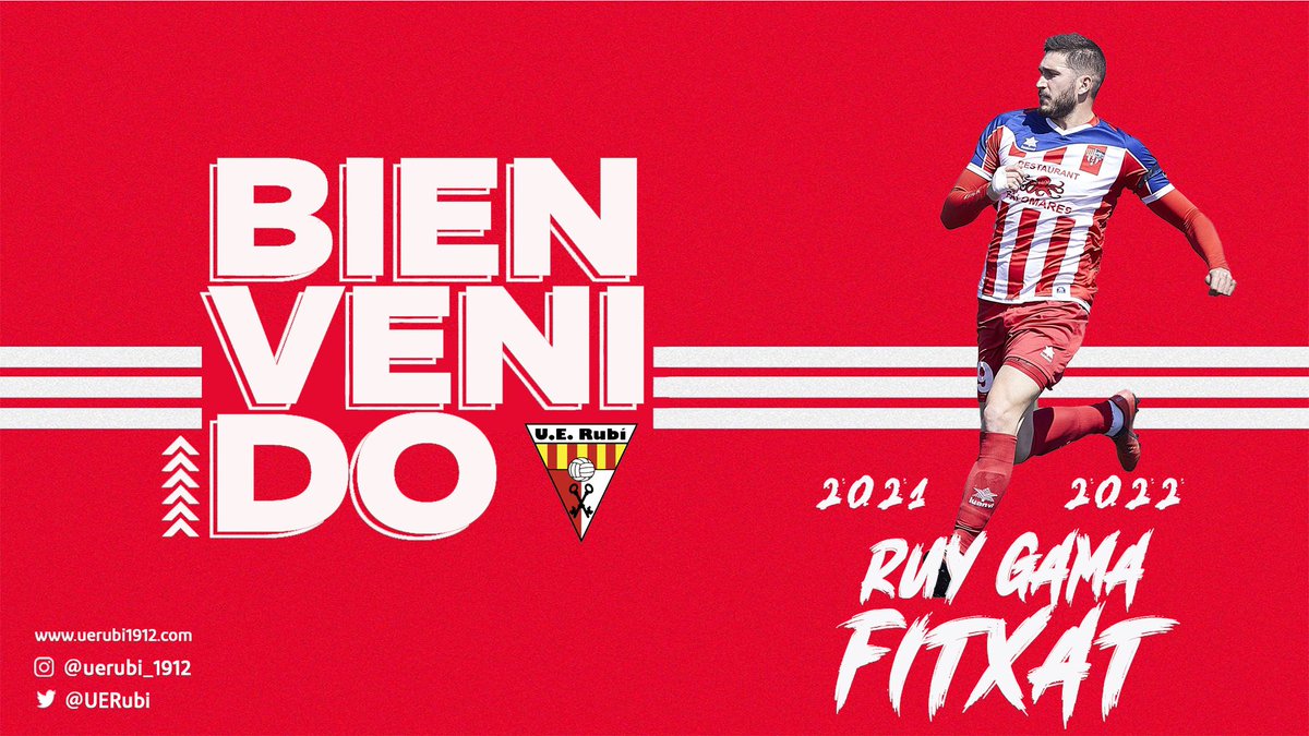 𝗢𝗙𝗜𝗖𝗜𝗔𝗟 | ✍️ Ruy Gama ⚽️💣

El davanter, 𝗥𝘂𝘆 𝗚𝗮𝗺𝗮, provinent de la <a href="/UEVilassardeMar/">U.E. Vilassar de Mar</a> és nou jugador de la Unió Esportiva Rubí. 

Benvingut i molta sort amic! 🔥

➡️ uerubi1912.com/fitxatge-ruy-g…

#UnSentiment 🔴⚪️