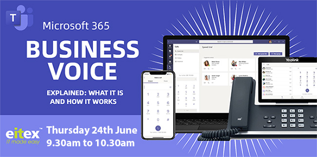 Please join us for a live webinar on how #Microsoft365 Business Voice has been helping reduce costs and improve #productivity for our clients. 
The event will take place on Thursday, June 24, at 9.30 am. Register here: eventbrite.co.uk/e/microsoft-36… 
#telephony #microsoft #webinar