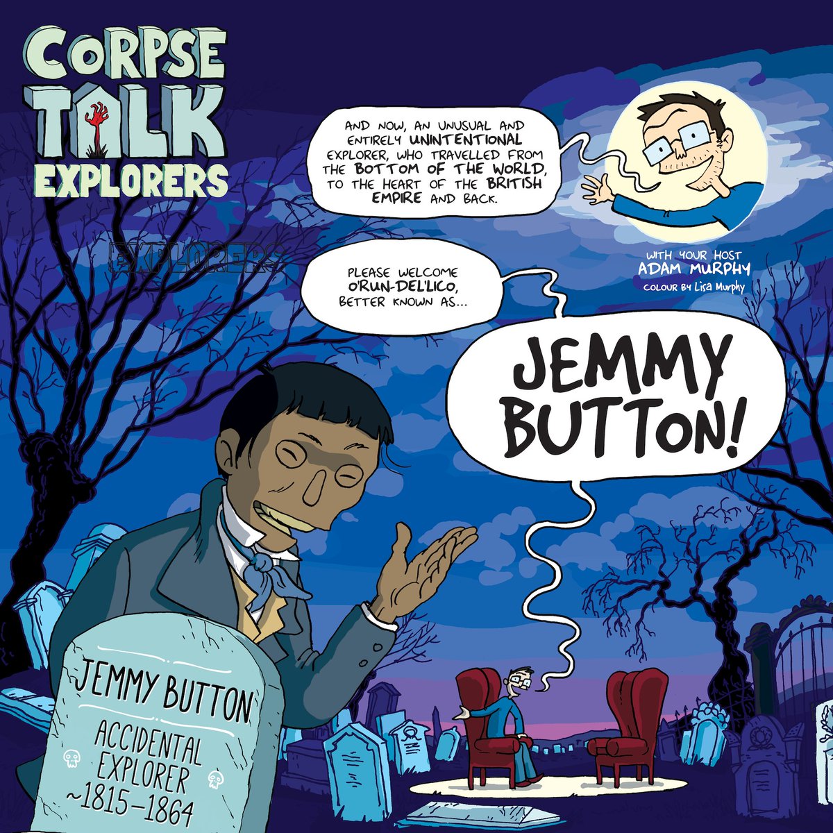 phoenixcomicuk's tweet image. Coming up in this week's issue we have a brand-new #CorpseTalk interview with Jemmy Button, an unusal and entriely unintentional exploror. 

Created by the brilliant @Adam_T_Murphy and
@acouplecomics. Not one to miss!

#kidlit #raisingreaders #learninghistory #kidsactivities