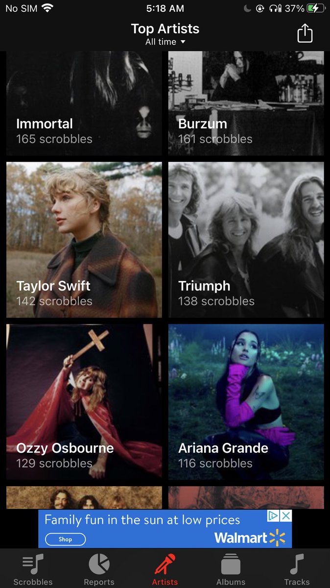 zLP__'s tweet photo. Just noticed ari is above 100 scrobbles now https://t.co/mqhIX73cRO