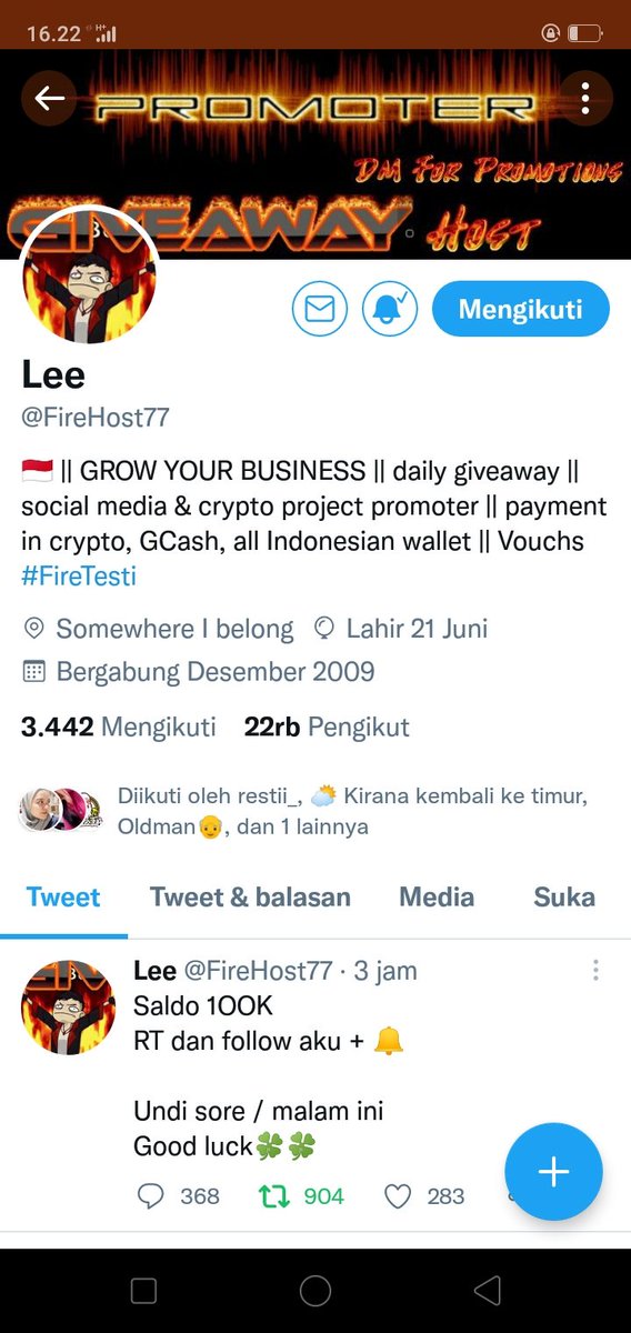 AngeliaSari10's tweet photo. @FireHost77 Done kak bismillah semoga aku menang🙏 https://t.co/jcq3zyfD36