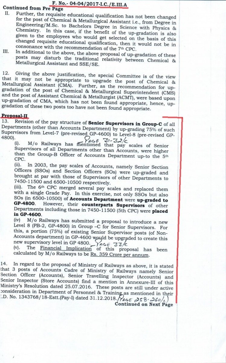GyananidhiP's tweet photo. @FinMinIndia,@RailMinIndia, @DoPTGoI @PMOIndia
 @PiyushGoyalOffc @nsitharamanoffc @bobinmohanty 
Those who were(RlyAcctsStaff) below one grade are two grade above us now(Rly non-gazzetted Engineers).How is it justified? what did they do in this interval to merit such upgradation? https://t.co/Bksms3CPTm