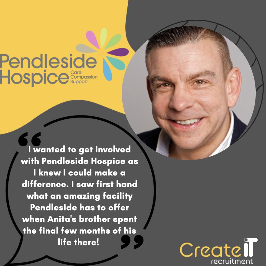 CreateITRec's tweet image. 🚨Announcement 🚨

We are delighted to announce that our Founder and Director @manosteel73 has taken on the role as the one of the board of Trustees at @pendlesidehospice 

Mike is excited to make an impact in this role and cannot wait to start!

#pendlesidehospice #trustee