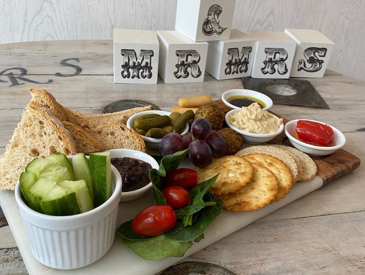 Fancy afternoon tea but don’t have much of a sweet tooth?
Why not try our new ‘picnic platter’ charcuterie boards, with both vegan and meat versions available! 
Includes a selection of meats, bread, crackers, dips and pickles for only £8.95 each!
#wakefield #vegan #charcuterie