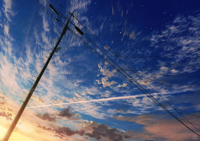風景イラスト
「夕空」 
