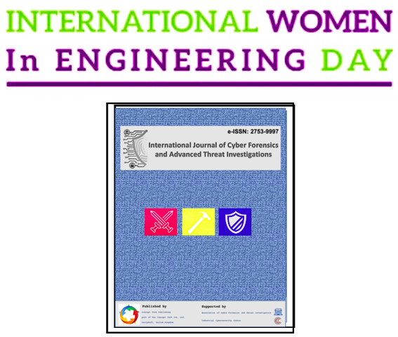 IntJCFATI's tweet photo. Happy #International #Women in #Engineering Day 2021!! We aim to attract women authors focusing on women's perspectives in cybersecurity, &amp; digital forensics. Details https://t.co/i3AfIX6fQt #IWED2021 #DFIR #womenintech @infosecgirls #womeninstem #womeninsecurity #womenincyber https://t.co/10UfExV80j