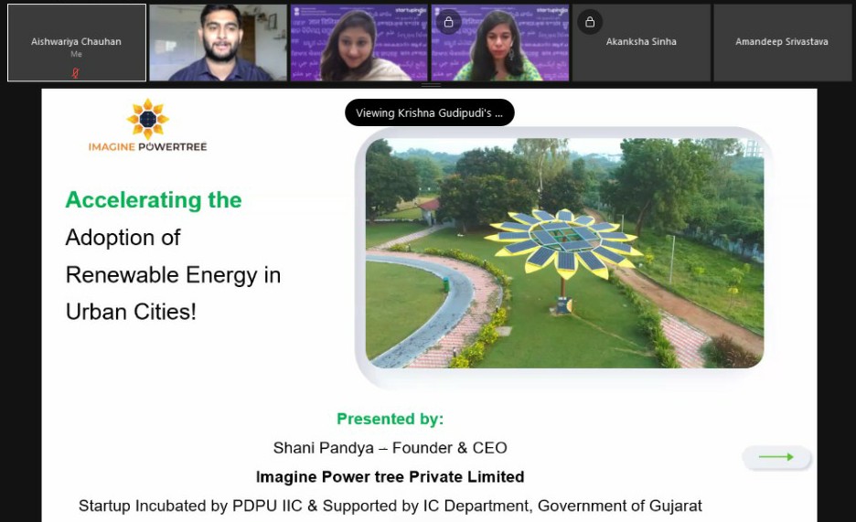 startupindia's tweet photo. Mr. Shani Pandya, from Imagine Powertree presented his solution on Solar Energy and the role of the State of Gujarat in furthering its vision, on #Day3 of #KnowledgeExchangeWeek https://t.co/LZnctaVL4B