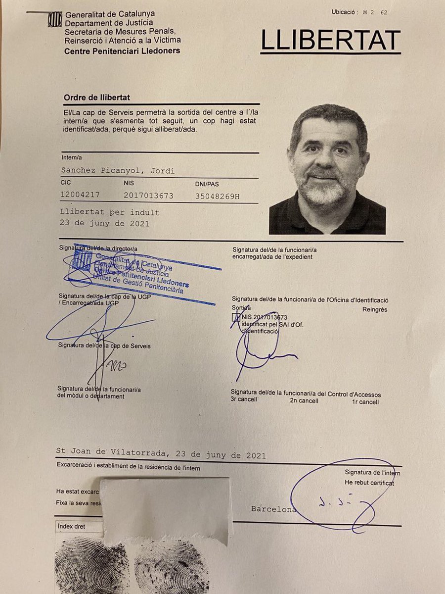 Jordi Sànchez tweet media