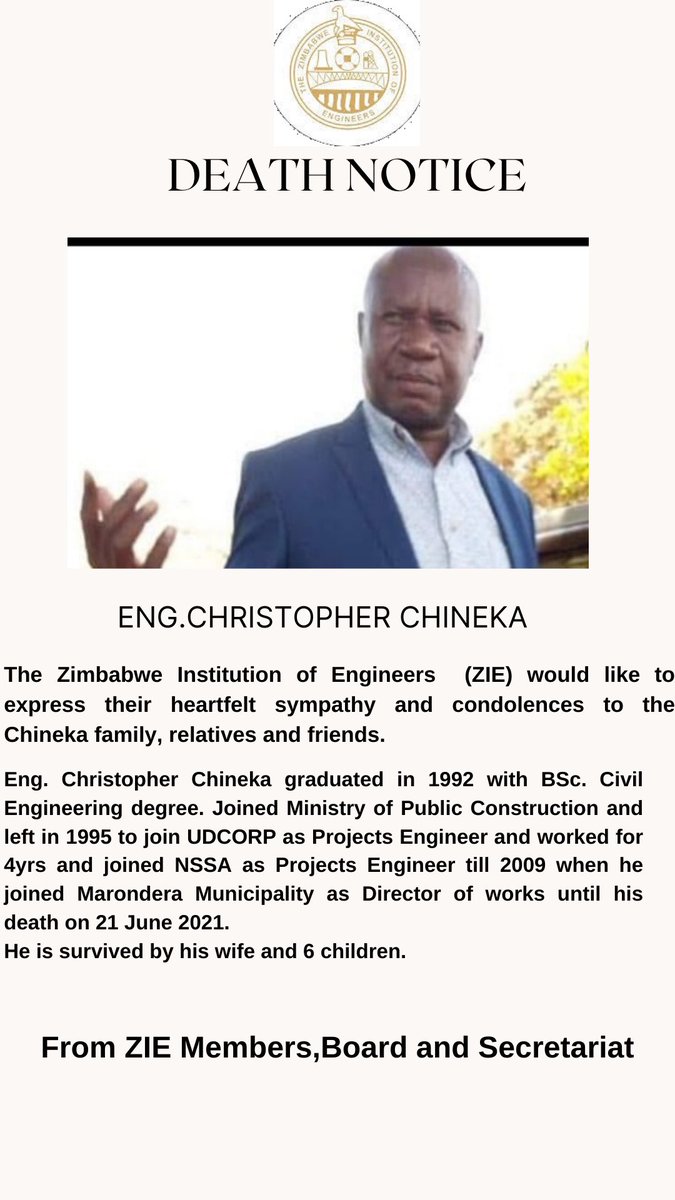 May your soul Rest In Peace Eng.Chineka