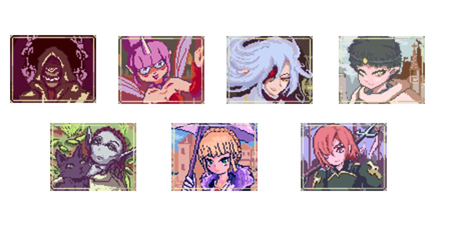 NapandWork's tweet image. #fantasy #DnDcharacter #pixelart #pixel_dailies #aseprite My Dnd parties' portraits, finally done. I'm going to bed. Napmaster out.