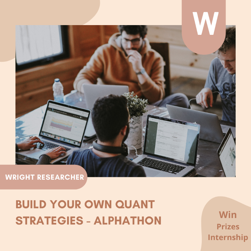Sonaam1234's tweet photo. We at @ResearchWright are hosting a Alphathon! 🎉

Interested in building quant strategies? Join the Wright Researcher Alphathon! 

Use our simple "no-code" framework to build quantitative investing strategies. Win attractive prices &amp; internships.

Rules: https://t.co/eLb3mSgTa6