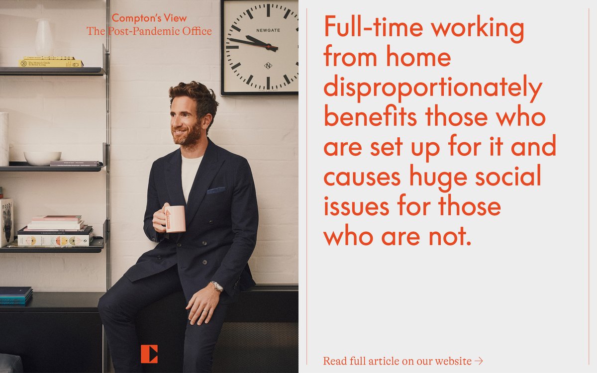 In the first of our Compton's View series, @ShaunS_Compton, Founder of Compton, shares his thoughts on why the office will not only survive but thrive in a post-pandemic world. Here's your Wednesday lunchtime read. #londonoffice #workspace #london compton.london/blog/2021-06-2…