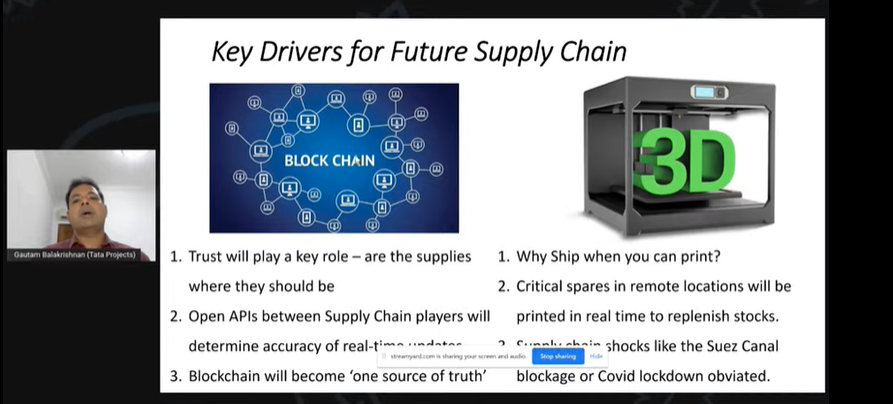 geospatialworld's tweet photo. Location awareness without trust is going to be pointless, that's why blockchain will become 'one source of truth', says @gautambala #TataProjects #supplychainmanagement #locationworld #location #blockchaintechnology #SupplyChain https://t.co/YNZAOgGI1x