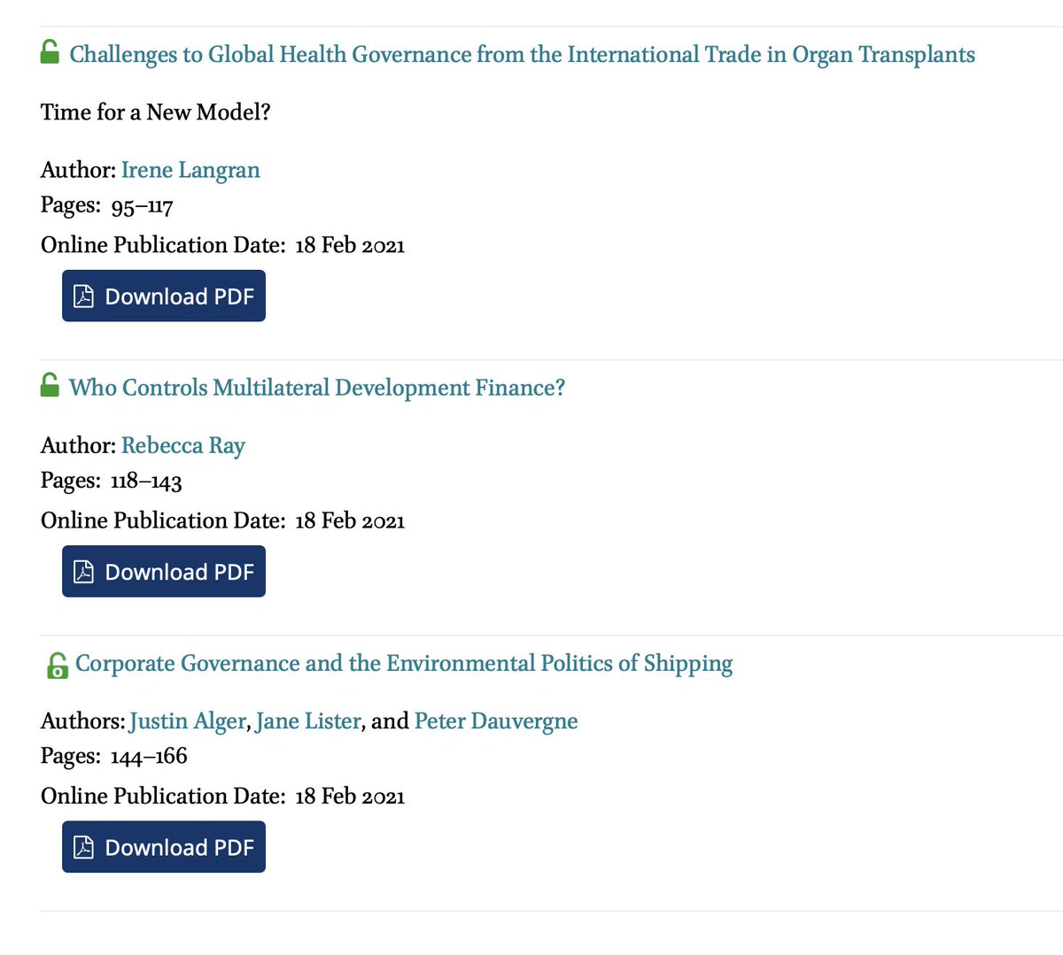 Global Governance Journal tweet media