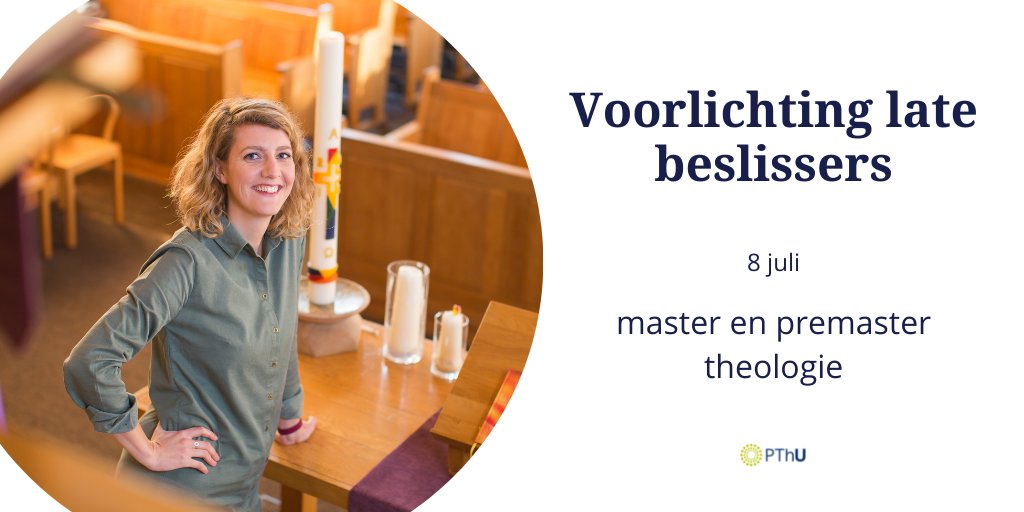 Overweeg je theologie te gaan studeren, maar twijfel je nog over je keuze? Op 8 juli vertellen we je graag alles over onze premaster en vernieuwde master tijdens onze voorlichting voor late beslissers. Meld je aan! pthu.nl/actueel/agenda…