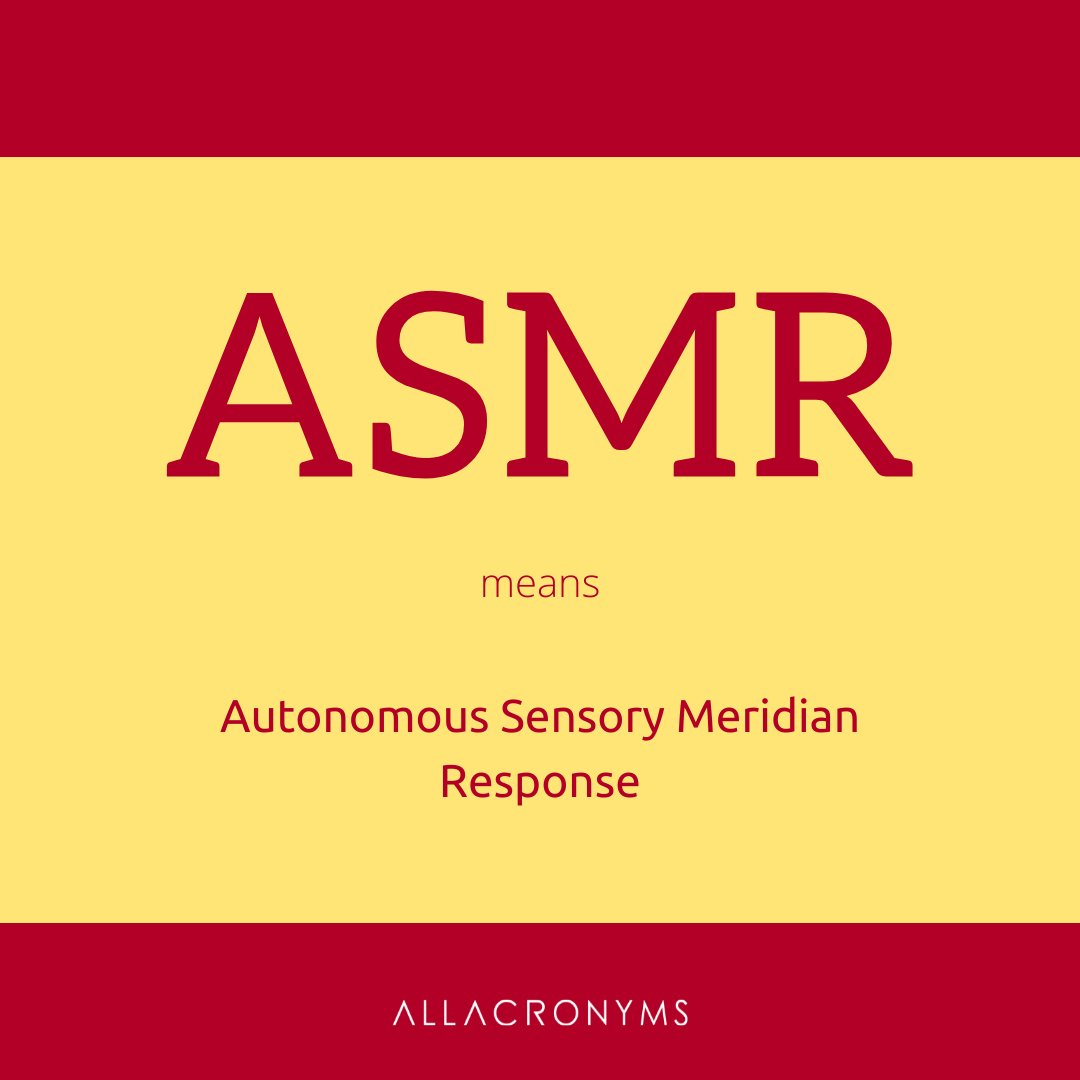 What Does ASMR Mean?, ASMR Definition