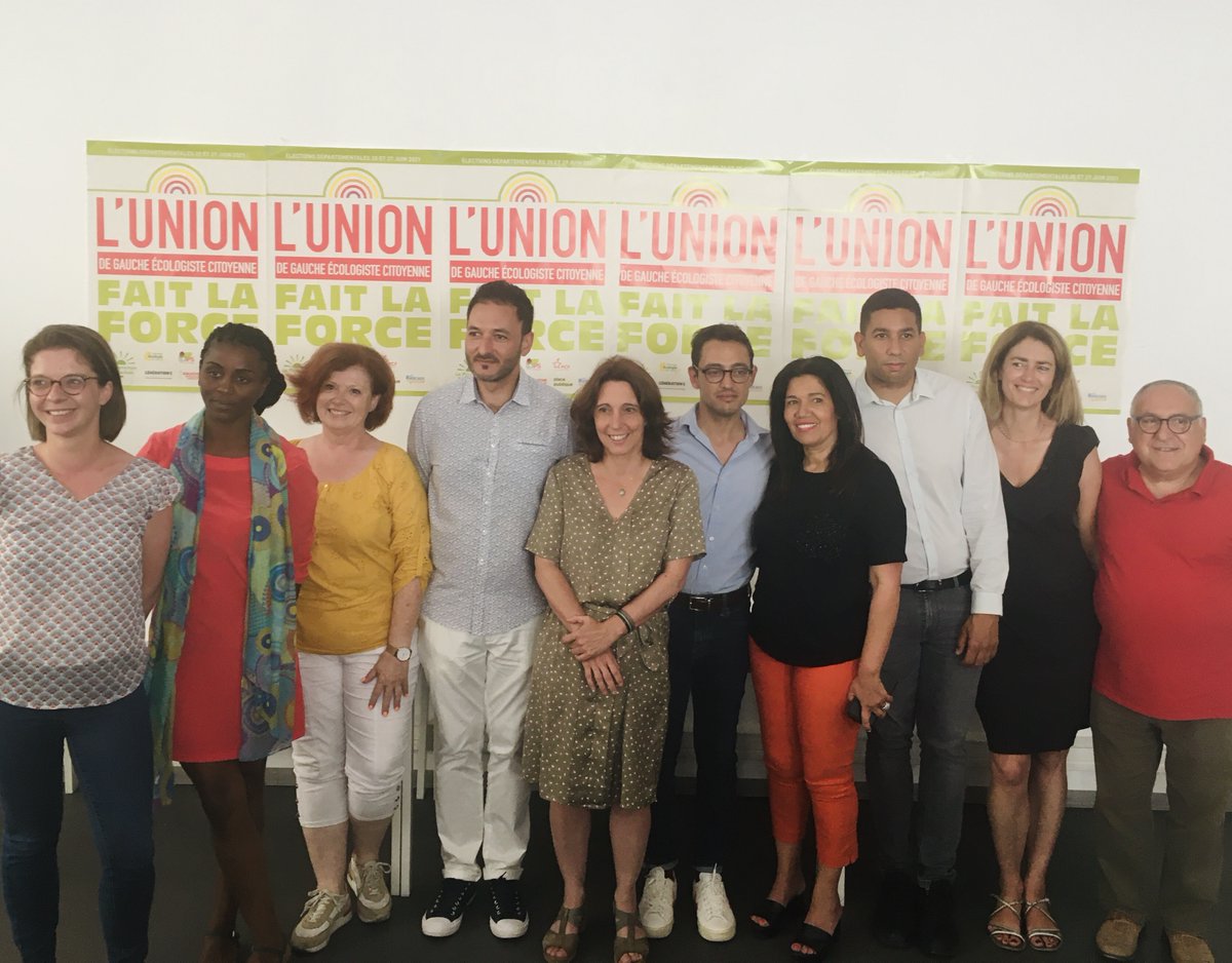 ugec13's tweet photo. 🟢 Point presse des candidats marseillais de l’Union de gauche écologiste et citoyenne

📣 "Il faut une mobilisation générale pour ce 2ème tour d’élections départementales et régionales. Nous espérons tous un sursaut républicain ce dimanche dans les urnes" https://t.co/WzHiROmj5Z