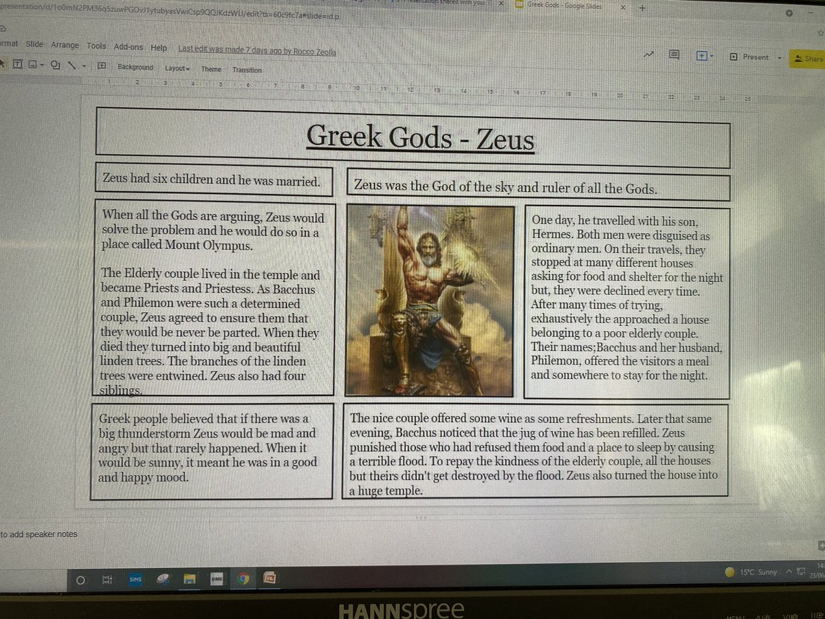 So so impressed with the digital version of this as well. The ch transferred their Greek Gods collaborative work into digital copies, using their I.T skills #edutwitter #pgce