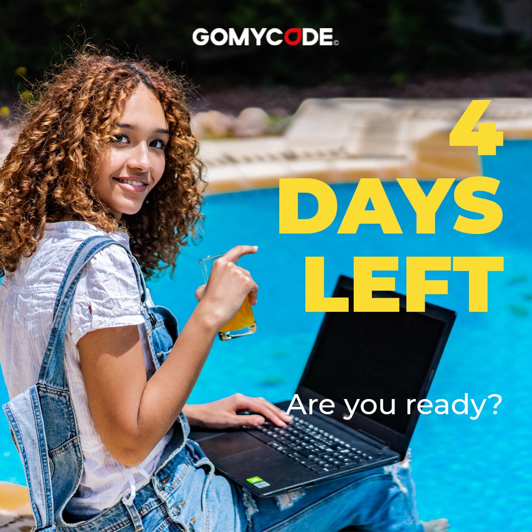 GomycodeE's tweet image. Only 4 Days left on the start of our Summer Academy! Sign up on our website 👉 gomycode.com to know more about the available courses.
Wishing you a productive summer 😍
 #futureofwork #GOMYCODE #gomycodeinegypt #community #learning #SummerAcademy