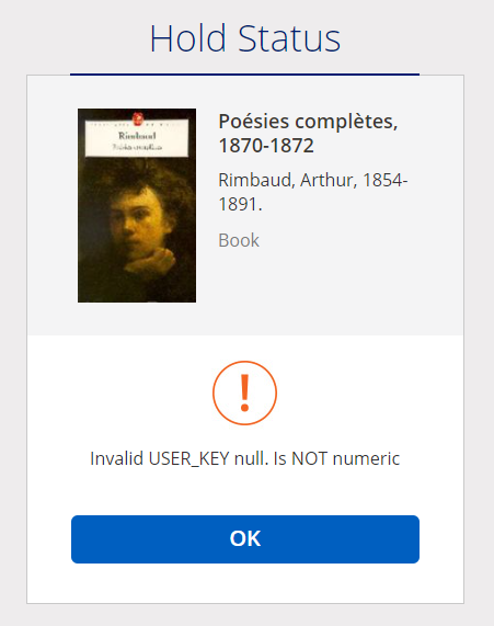 cogarash's tweet photo. @torontolibrary is your holds system down this morning? :( not working for any books https://t.co/O0IHCV9Gkq