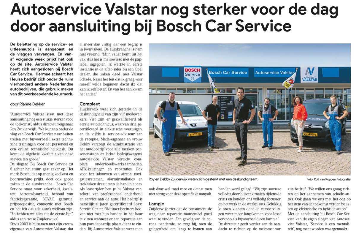 Autoservice Valstar (@autovalstar) on Twitter photo Heb jij ons al gespot in Het Hele Westland?
Wij zijn een samenwerking aangegaan met de formule <a href="/boschcarservice/">Bosch Car Service</a>
Je vindt ons uiteraard nog steeds op autoservicevalstar.nl
Lees het volledige artikel via: uitgeverijwestmedia.nl/issuu/hethelew…
#BOSCH #automotive #boschcarservice Heb jij ons al gespot in Het Hele Westland?
Wij zijn een samenwerking aangegaan met de formule <a href="/boschcarservice/">Bosch Car Service</a>
Je vindt ons uiteraard nog steeds op autoservicevalstar.nl
Lees het volledige artikel via: uitgeverijwestmedia.nl/issuu/hethelew…
#BOSCH #automotive #boschcarservice