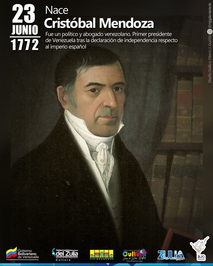 CulturaZulia's tweet photo. #Efeméride: José Cristóbal Hurtado de Mendoza y Montilla nació en Trujillo, el 23 de junio de 1772. Recibió una nutrida educación inicial, y a sus 16 años se trasladó a Caracas para realizar estudios universitarios. @CulturaZulia https://t.co/VzziioUhTu