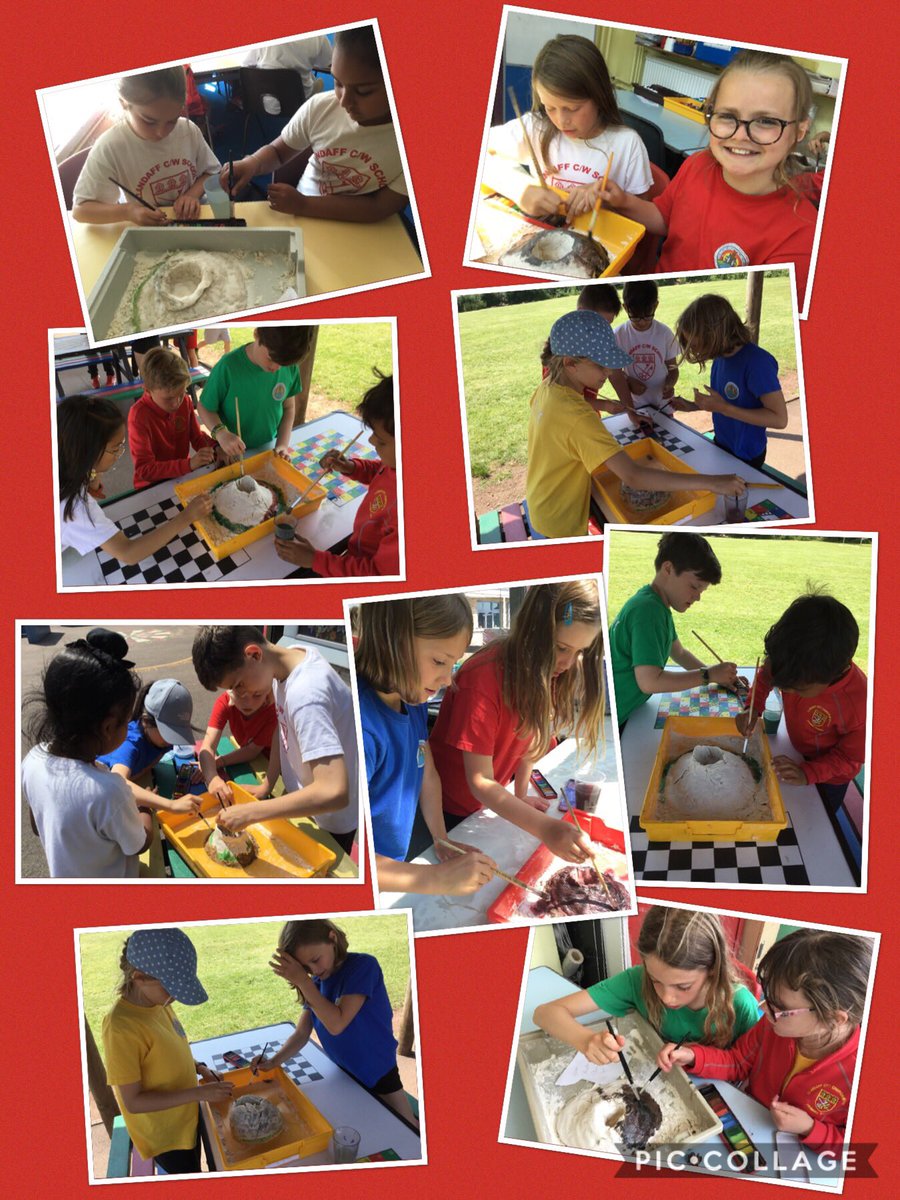 llandaffcity's tweet photo. A fun afternoon in 4AP - decorating our volcanoes in readiness for when they erupt tomorrow! 🌋 #4AP https://t.co/635Flkm4ry