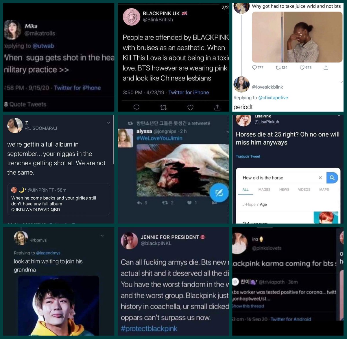 Anu_loves_ot7's tweet photo. #blinkapologizetobts How could u guys do things like that , r u even human, hating anyone without any reason does not make sense. U r literally body shaming, wishing to get rapped , to die how could u do this.
#wesupportbts
#BTSTHEBEST https://t.co/Lljxh8DHTv