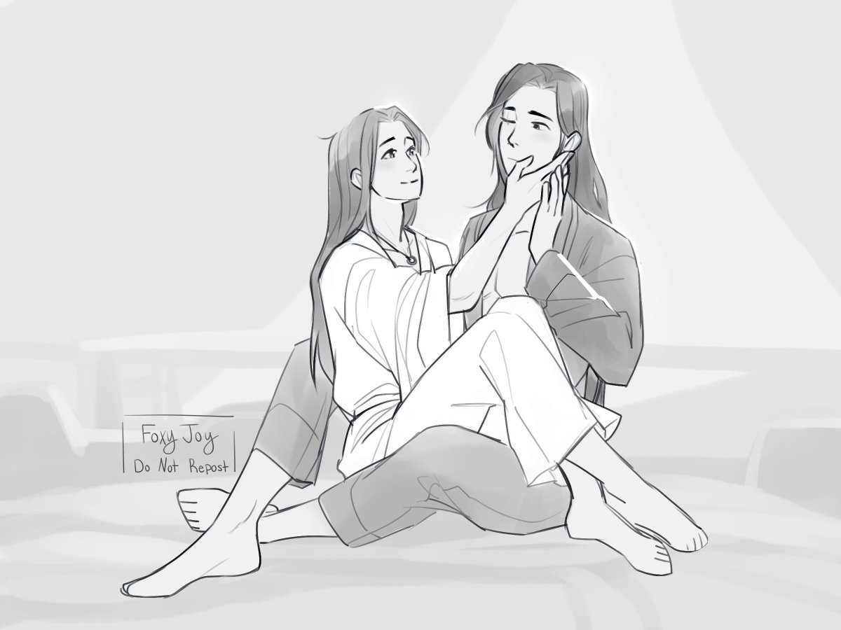 soft Hualian scene from one of @xieliansbuns fics! 
Thank you again for commissioning me! 💕

fic link below ⬇️
#TGCF 