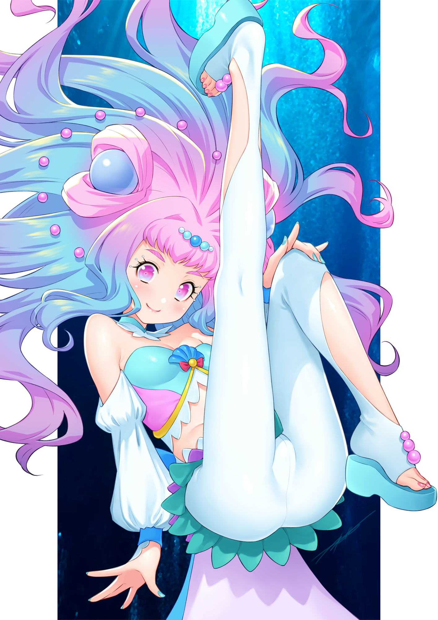 布里むら Aemuramasa ラメールの美脚 和馬村政さんのイラスト美体が綺麗で素敵です ミラマジ本もよく見返して惚れ惚れしてます Twitter