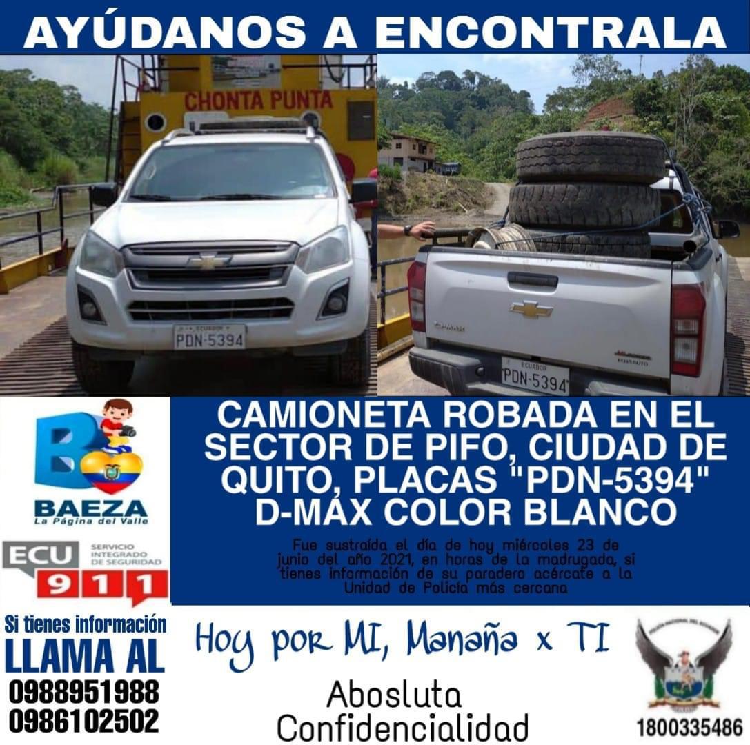 PabloDaniel0907's tweet photo. Amigos si alguien nos puede ayudar con información por favor se roban en la madrugada del sector de Pifo, Quito https://t.co/GguibOWcVz
