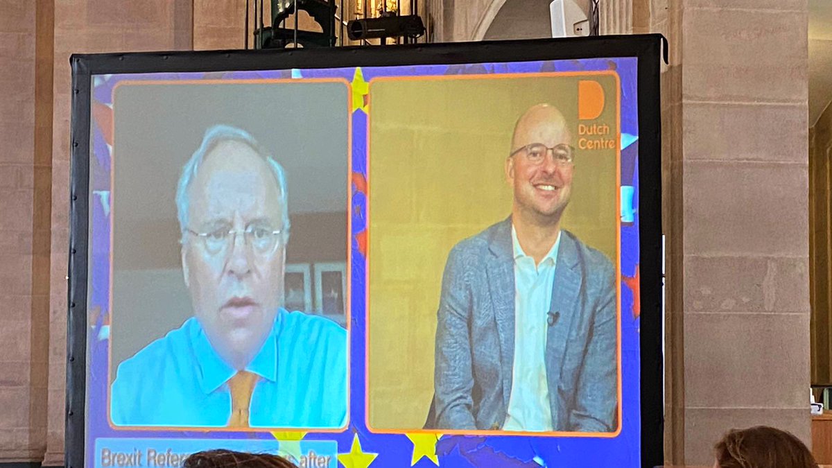 KvanOosterom's tweet photo. Expressed thanks and appreciation to @timdewit for past six years of reporting on UK and esp. #Brexit; now he has his own #Tixit as he is leaving London to go back to the Netherlands next month. https://t.co/7i0AfNNgz1