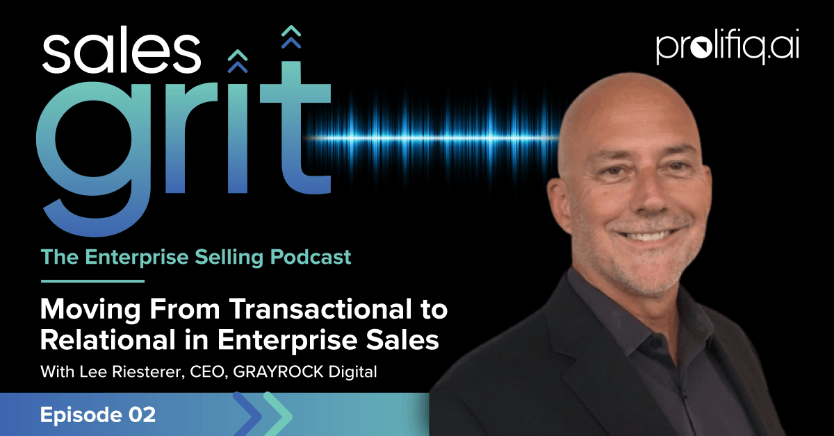 A NEW episode of Sales Grit: The Enterprise Selling Podcast is LIVE!

Learn how to step up your enterprise selling game to be more relational than transactional.

Tune in: ter.li/toppow
