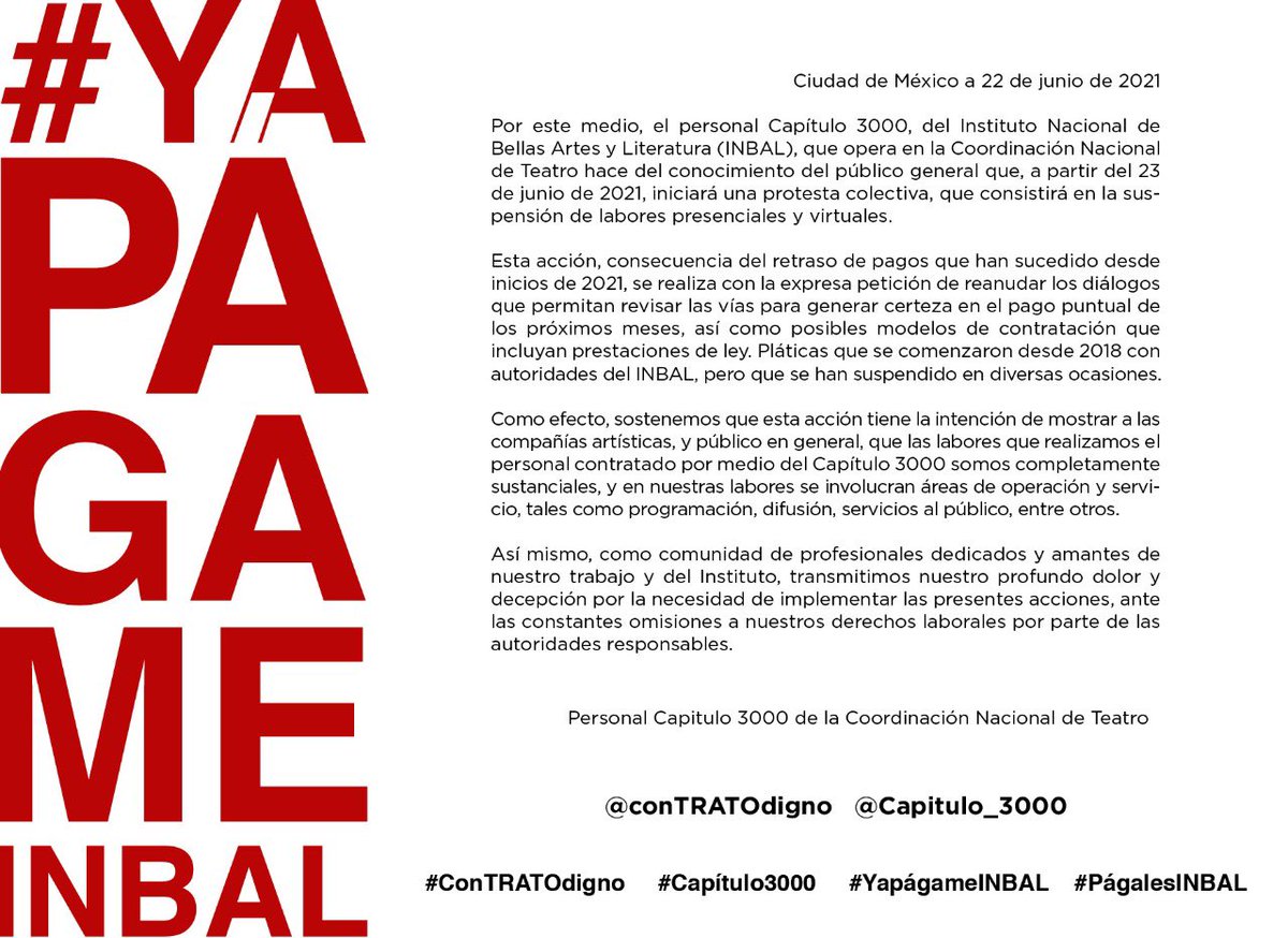 ⚠️Comunicado ⚠️ @LucinaJimenez <a href="/alefrausto/">Alejandra Frausto</a>