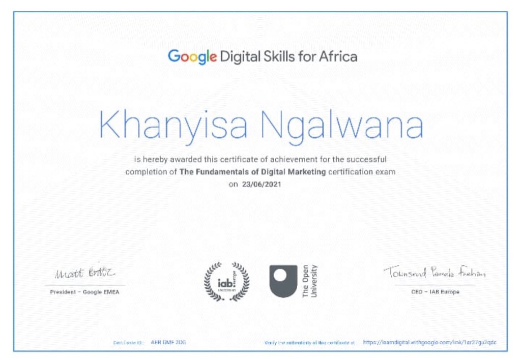 MamasCoding's tweet image. Shoutout to @Kngalwana who completed the #ProjectCodingMoms assisted @googleafrica Digital Marketing Course with flying colours! She is one of 15 ladies doing the course with assistance from The #CodingMamas @UKSATechHub and #Furtherimpact well done Khanyisa!!