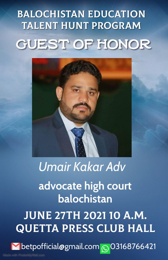 BalochistanEduc's tweet photo. Welcome respected guest of honors

@PTIforlife @FahmeedaGull @UssamaTariq3 @masroorgilgiti https://t.co/SBPnlnAsml