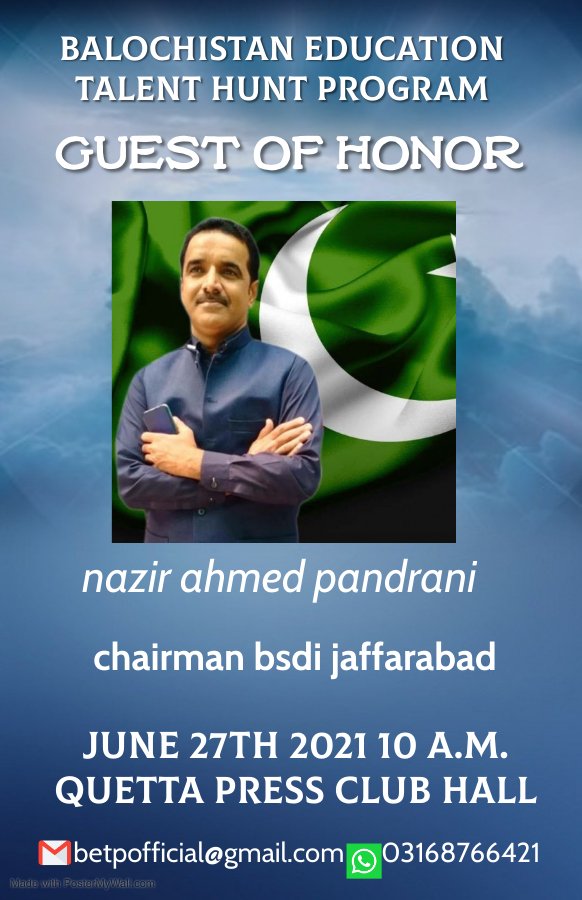 BalochistanEduc's tweet photo. Welcome respected guest of honors

@PTIforlife @FahmeedaGull @UssamaTariq3 @masroorgilgiti https://t.co/SBPnlnAsml