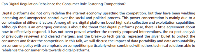 ccp_uea's tweet photo. Not long until #ccp2021conf! Danilo Montesi (University of Bologna) will present ‘Can #digital Regulation Rebalance the Consumer Role Fostering #competition?’ at 13.40pm, 25th June (BST)
Conference registration: https://t.co/M4P0GmimPH 
Full Schedule: https://t.co/KxUmsOc83d https://t.co/L0POjT2YMA