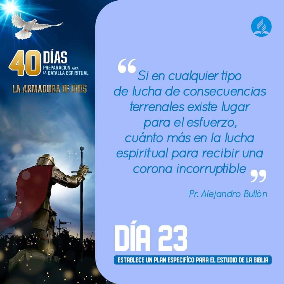 🔴 #LaArmaduraDeDios #Día23     
📘 En la UPeU - Universidad Peruana Unión  continuamos la gran #JornadaDe40Dias 
🗓️ La frase para hoy es:👇