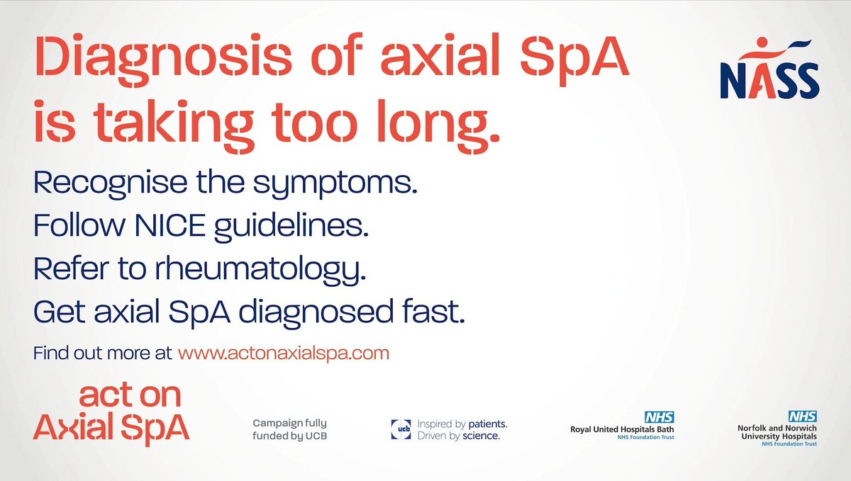 Here's my educational video contributing to the @NASSexercise #ActOnAxialSpA Online Knowledge Hub:

'Recognising axial #Spondyloarthritis: Advice for First Contact Practitioners'  actonaxialspa.com/advice-for-fcp…

#FCP #PrimaryCare
@NASSchiefexec @CSP_FCP @SironaCIC @britspauk @BNSSG_THub