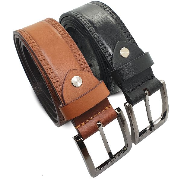 Casual jeans riemen v.a. € 5,5 - Zwart &amp; Cognac - mailchi.mp/e-belts.nl/24-…